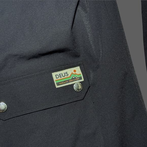 Deus Ex Machina Rambler Anorak Jacket Black Mens Large NWT Water Repellant - Picture 4 of 12